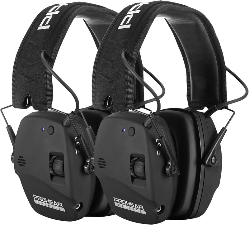 PROHEAR 030 2 Pack Bluetooth 5.4 Electronic Shooting Ear Protection Earmuffs with Foam Ear Pads-Black - Image 1